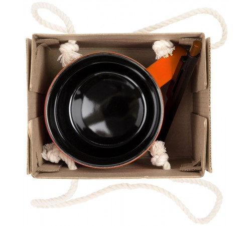 Набор Color Block: кружка и ручка, оранжевый с черным