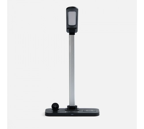 Настольная лампа с беспроводной зарядкой Power Light, черная