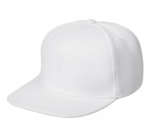 Бейсболка Snapback с прямым козырьком, белая
