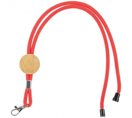 Шнурок для бейджа Tube Wood, красный Шнурок для бейджа Tube Wood, красный