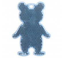 Пешеходный светоотражатель «Мишка», синий