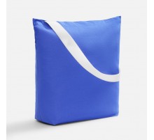 Шопер B5, синий с широкими белыми ручками