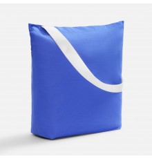 Шопер B5, синий с широкими белыми ручками