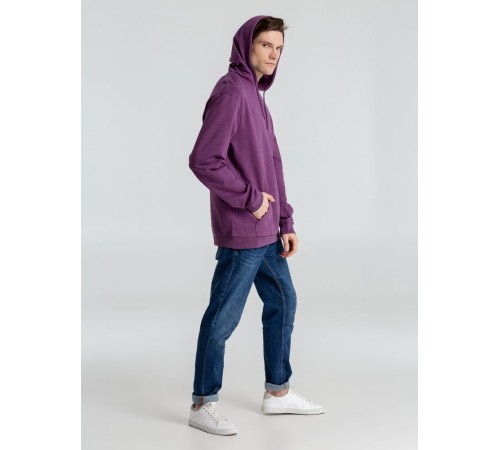 Толстовка с капюшоном унисекс Hoodie, фиолетовый меланж