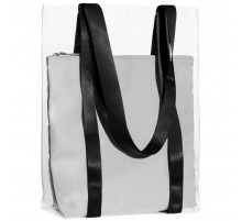 Шопер Clarity с серым органайзером, прозрачный