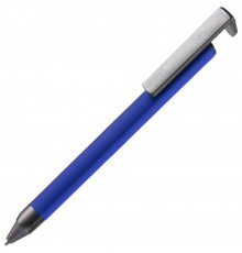 Ручка шариковая Standic с подставкой для телефона, синяя