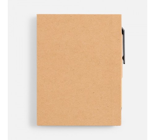 Мини-блокнот Eco Light с ручкой с черными элементами, ver.2