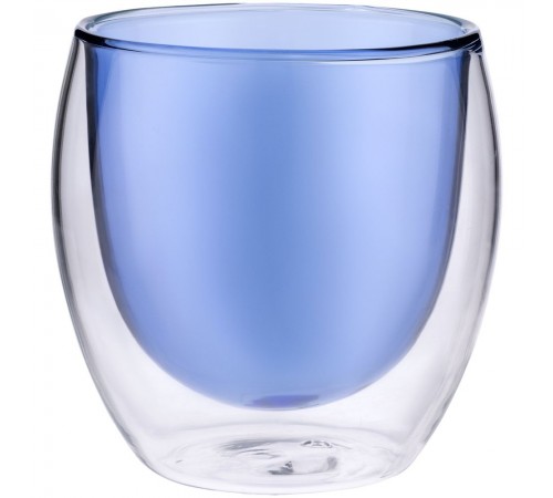 Стакан с двойными стенками Glass Bubble, синий