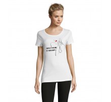 Футболка женская «Преступлю и накажу», белая