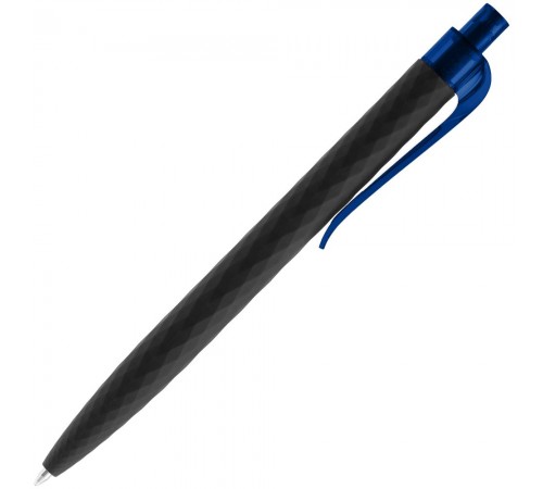 Ручка шариковая Prodir QS01 PRT-T Soft Touch, черная с синим