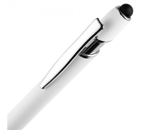 Ручка шариковая Pointer Soft Touch со стилусом, белая