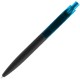Ручка шариковая Prodir QS01 PRT-T Soft Touch, черная с голубым