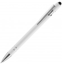 Ручка шариковая Pointer Soft Touch со стилусом, белая