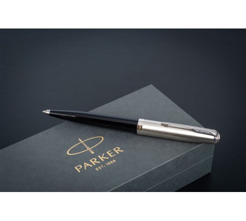 Ручка шариковая Parker 51 Black CT, черная Ручка шариковая Parker 51 Black CT, черная