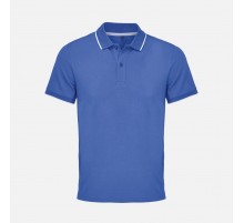 Рубашка поло унисекс Palermo, ярко-синяя с белым