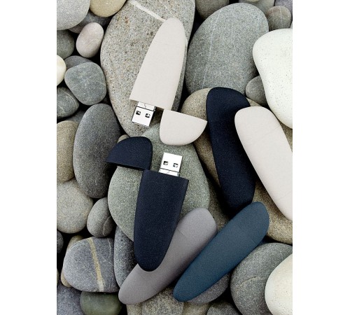 Флешка Pebble Universal, USB 3.0, серо-синяя, 32 Гб