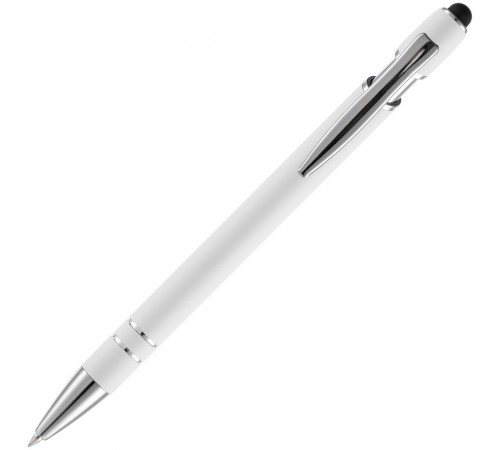 Ручка шариковая Pointer Soft Touch со стилусом, белая