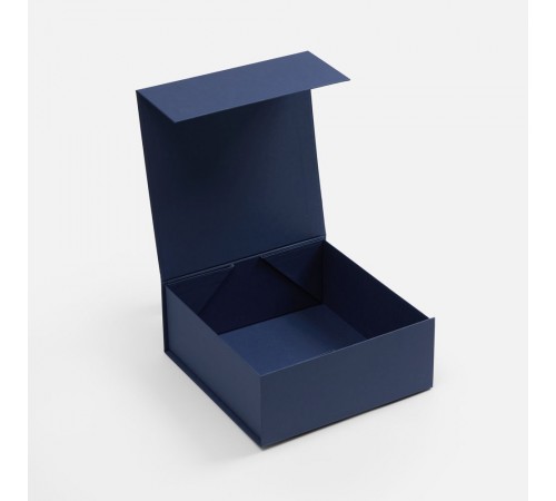 Коробка складная Quadra Fold, темно-синяя