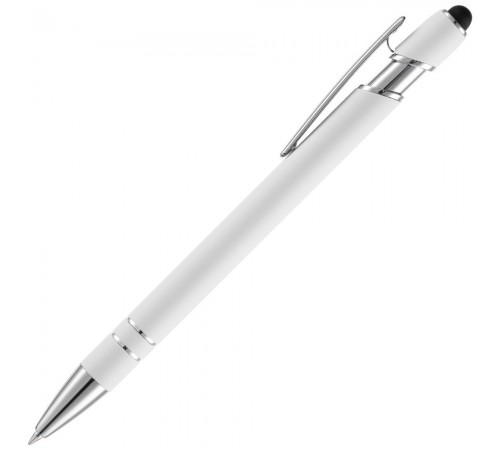 Ручка шариковая Pointer Soft Touch со стилусом, белая