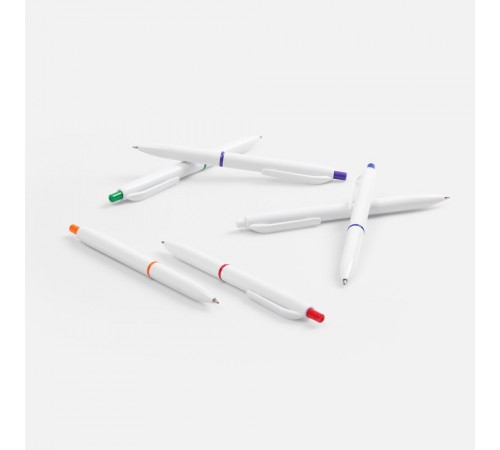 Ручка шариковая Bright Pop, белая с зеленым