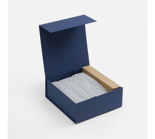 Коробка складная Quadra Fold, темно-синяя