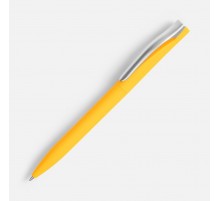 Ручка шариковая Pin Soft Touch, желтая