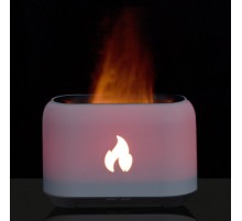 Увлажнитель-ароматизатор Fire Flick с имитацией пламени, белый