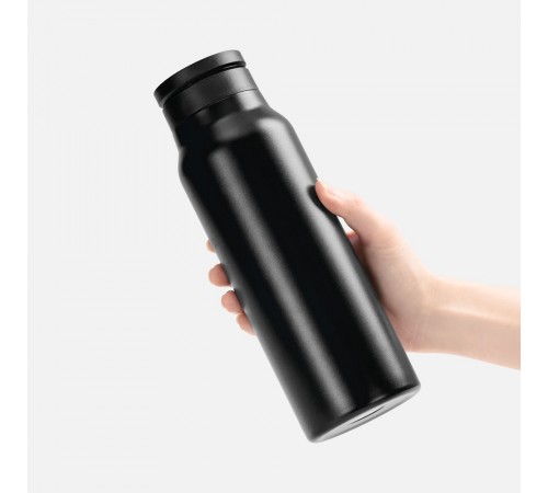 Термобутылка Magnus с магнитным держателем для телефона, черная