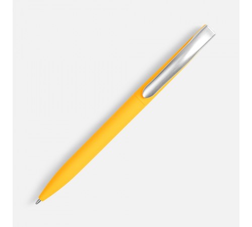 Ручка шариковая Pin Soft Touch, желтая