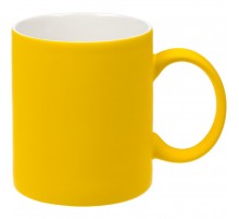 Кружка Promo Soft с покрытием софт-тач, желтая