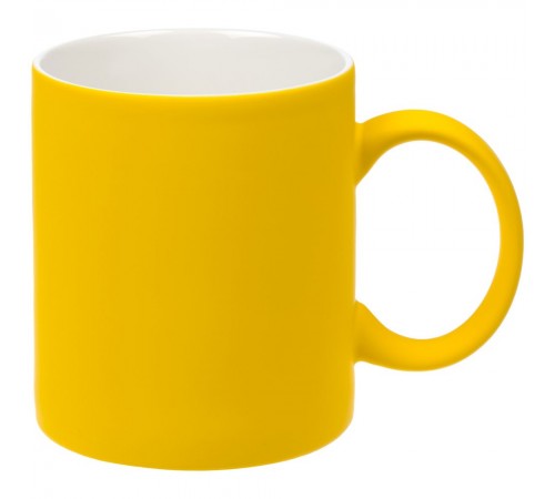 Кружка Promo Soft с покрытием софт-тач, желтая