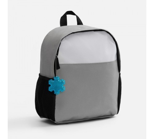 Пешеходный светоотражатель с цепочкой «Снежинка», синий