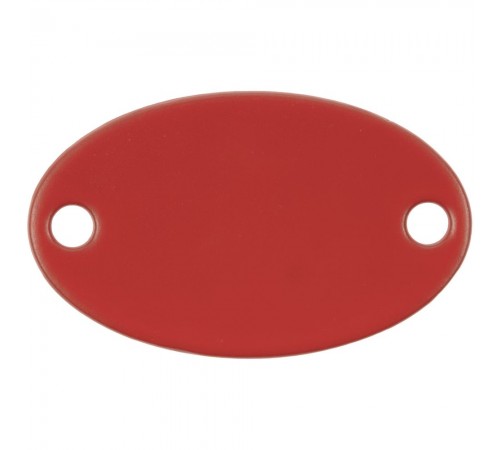 Шильдик металлический Alfa Oval, красный