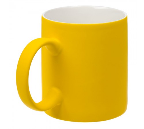Кружка Promo Soft с покрытием софт-тач, желтая