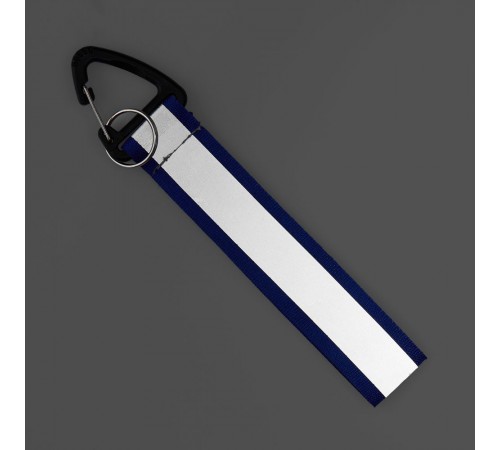 Светоотражающий брелок Flashline, серый с синим