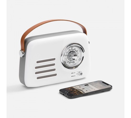 Bluetooth-колонка с радио Retronica, белая