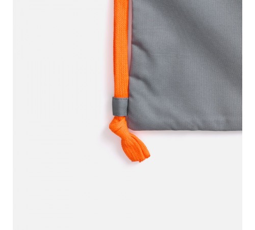 Рюкзак B3, серый с оранжевыми лямками