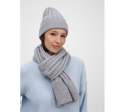 Шарф Bellish, светло-серый меланж