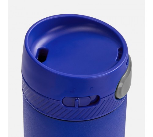 Термостакан X1 с цветной кнопкой, синий с серым