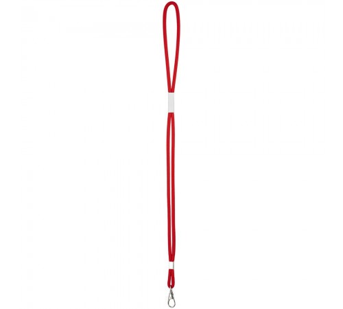 Шнурок для бейджа Tube Metal, красный