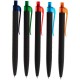 Ручка шариковая Prodir QS01 PRT-T Soft Touch, черная с голубым