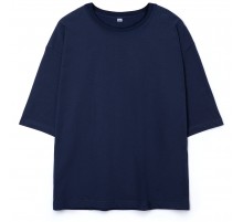 Футболка оверсайз унисекс Base Space, темно-синяя