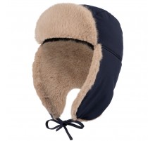 Шапка-ушанка Wasa, темно-синяя