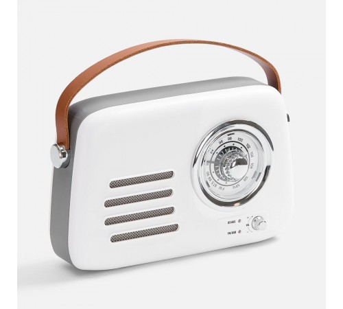 Bluetooth-колонка с радио Retronica, белая