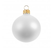 Елочный шар Gala Matt в коробке, 6 см, белый