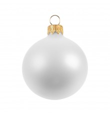 Елочный шар Gala Matt в коробке, 6 см, белый