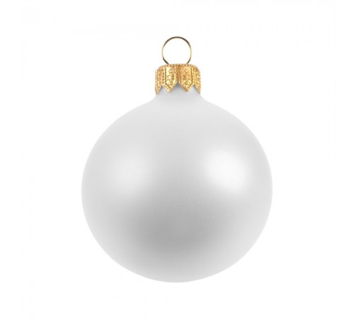 Елочный шар Gala Matt в коробке, 6 см, белый