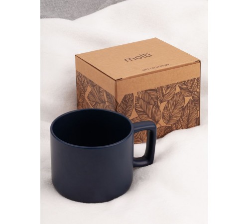 Чашка Jumbo в коробке матовая, темно-синяя