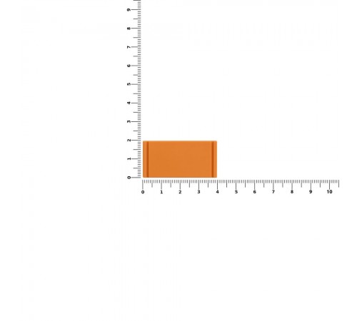Лейбл из ПВХ Dzeta, XS, оранжевый