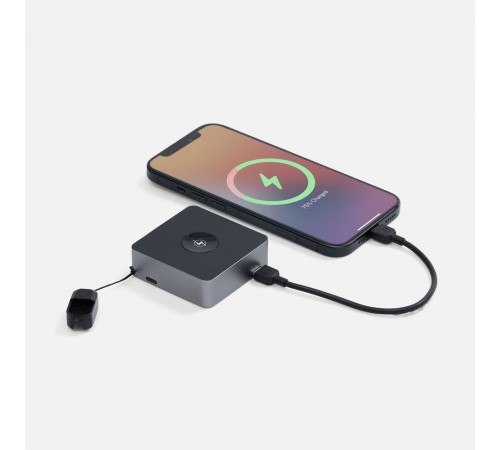 Внешний аккумулятор с беспроводной зарядкой Aura Power 5000 мАч, серый